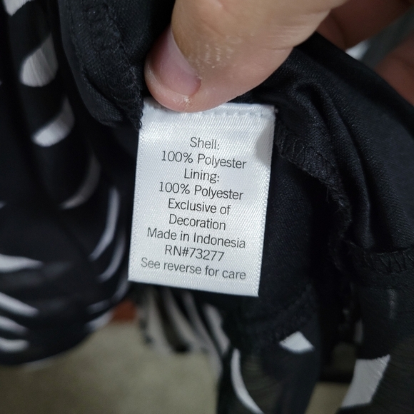 Nine West Black and White Sleeveless Dress, Size XL - Picture 4 of 5